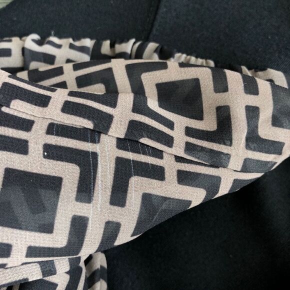 Banana Republic Lattice Print Chiffon Tank Dress In Brown & Black - Picture 10 of 10